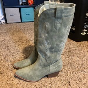 Green Cowgirl Boots